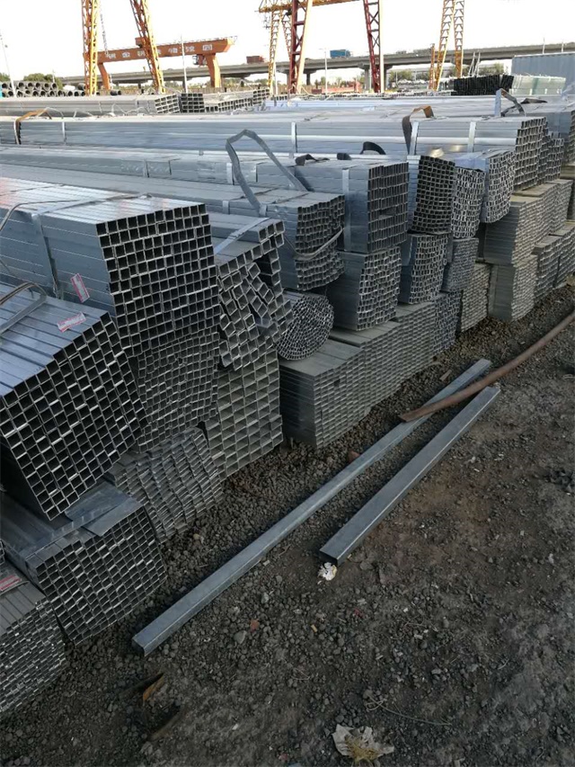 Q235B热浸噶尔噶尔噶尔镀锌无缝方矩管 钢结构专用管材